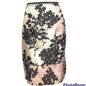 BCBGMaxAzria Justine Floral Silk Pencil Skirt